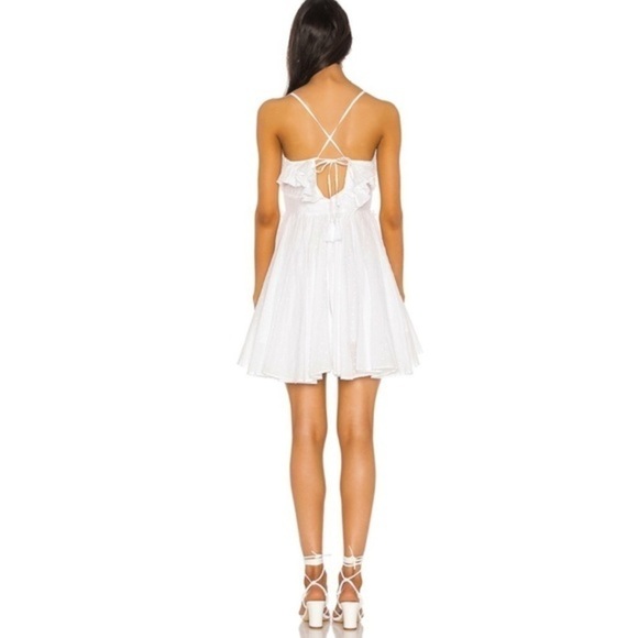 Place Nationale La Vernette Strappy White Bridal Sun Mini Dress NWT - Picture 6 of 16